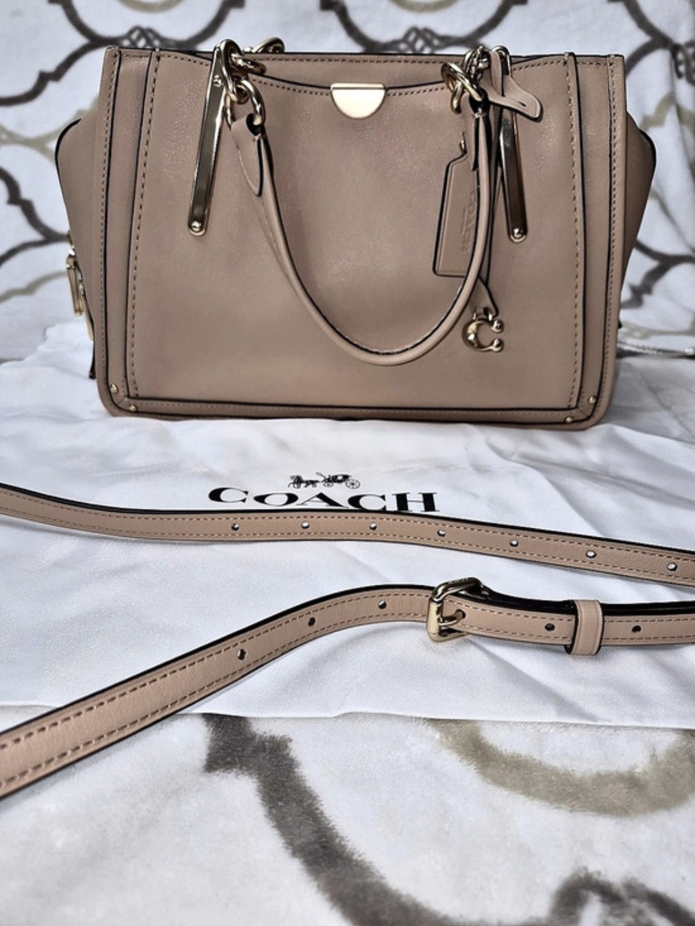 Coach Dreamer Shoulder Bag in Nude